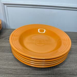 Fiesta Tangerine Orange Classic Rim 9 Inch Soup Bowl 13 OZ - Set of 5